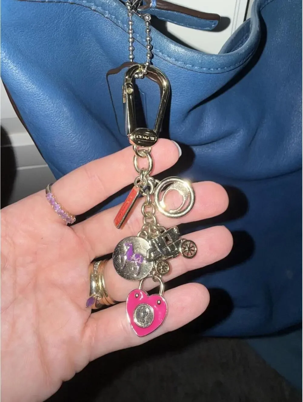 Coach Heritage horse carriage keychain